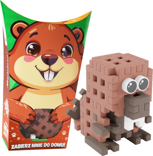 Set de construcție Mini Waffle Pocket Pets – castor