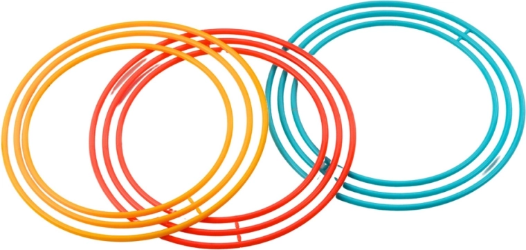 Inele colorate în trei mărimi