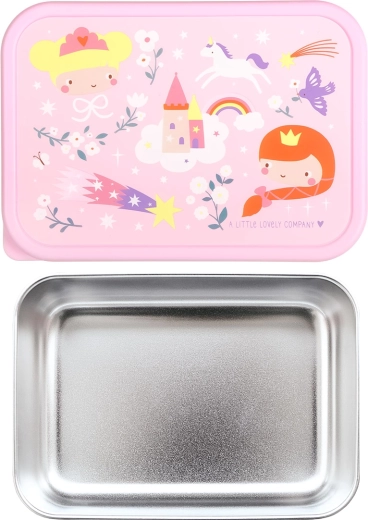 A Little Lovely Company cutie pentru gustări din oțel inoxidabil cu capac – Prințese