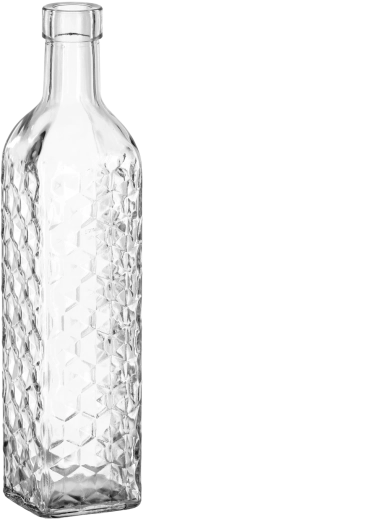 Sticlă canelată 500 ml cu capac metalic cu filet 28 mm