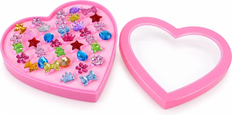 Cutie în formă de inimă cu capac transparent