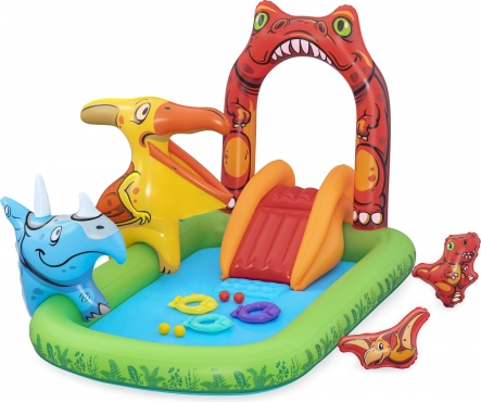 Piscina pentru copii BESTWAY Lumea Dinozaurilor cu tobogan de apă