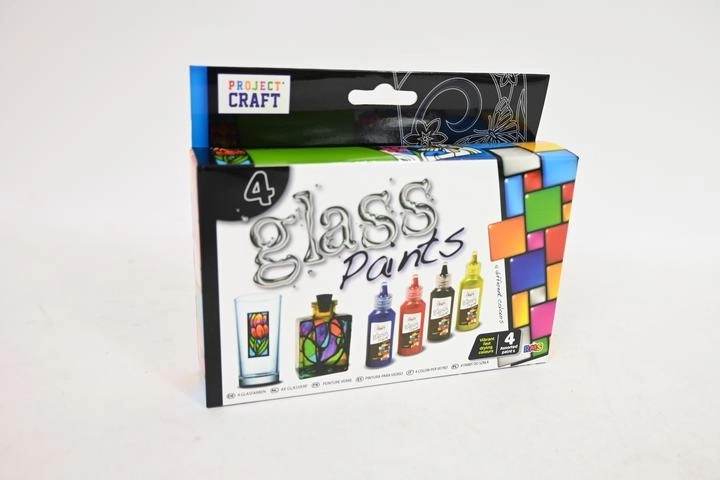 Set de vopsele pentru pictură pe sticlă – 4 culori