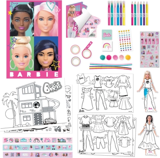 Design Barbie pentru colorat și decorat
