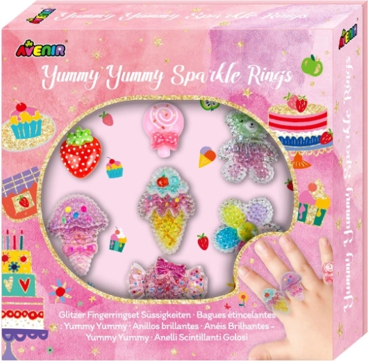 Inele sclipitoare Smakołyki – set de 7 bucăți