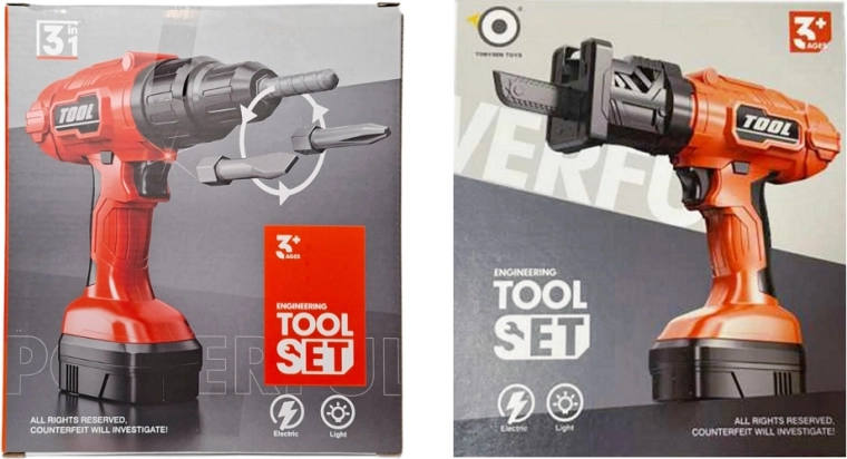 Bormașină electrică pentru copii 2-în-1 cu baterii