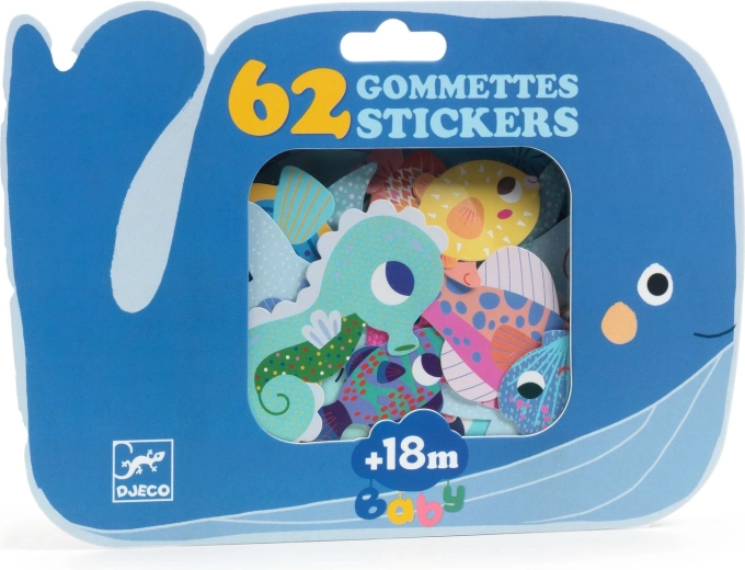 DJECO Primele mele autocolante – animăluțe marine