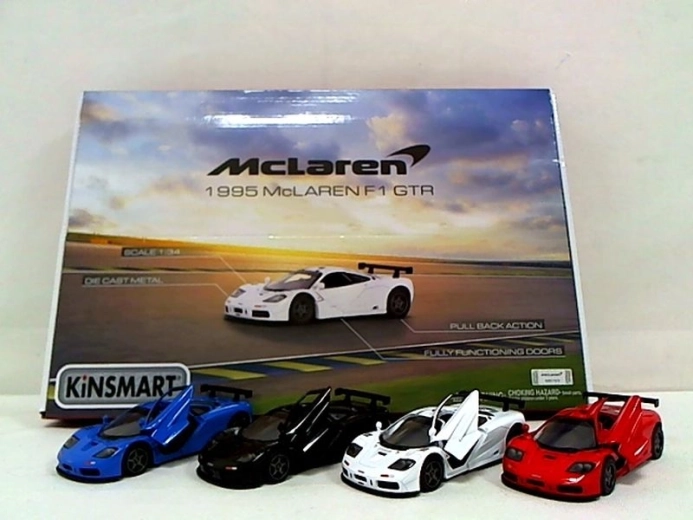 Mașină McLaren F1 GTR 1995 cu pull-back, 4x4, 1:34 - 1 bucată