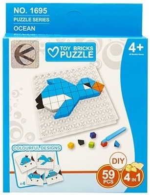 Puzzle de asamblare cu animale marine 59 de piese - 1 bucată
