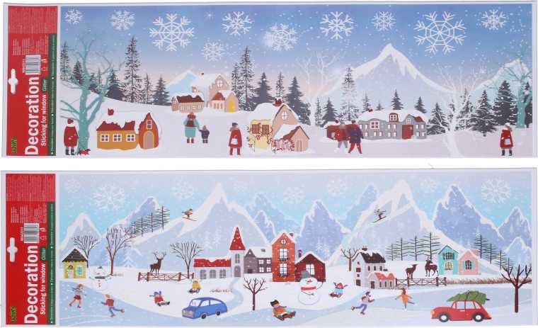 Decorațiune pentru fereastră de Crăciun 59,5 × 21 cm