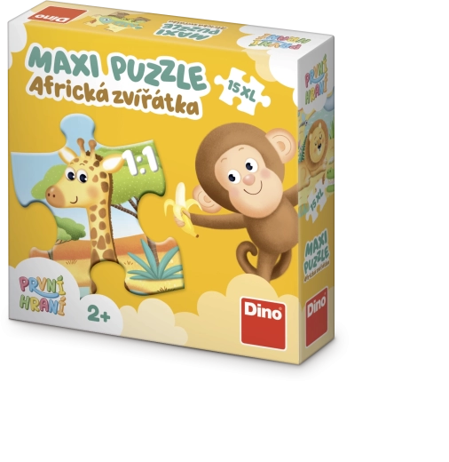 Puzzle maxi baby Dino Prima joacă Animale africane, 15 piese
