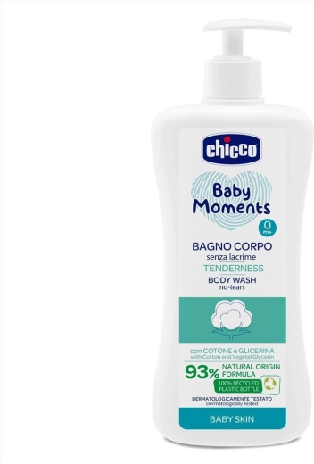 Chicco Baby Moments Tenderness șampon de corp pentru bebeluși cu dozator 500 ml