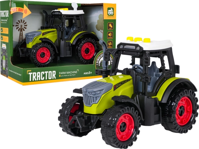 Tractor interactiv pentru copii cu lumini și sunete, verde deschis - 1 bucată