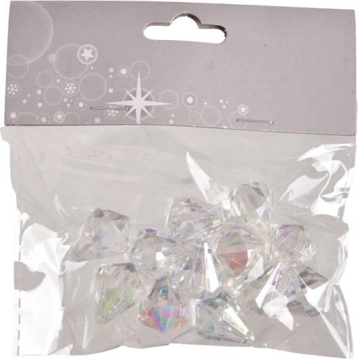 Pietricele decorative din plastic UH, culoare argintie (12 buc.)
