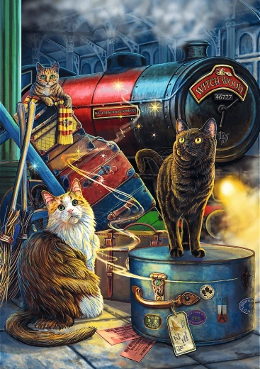 Puzzle TREFL Premium Plus Colecția Magică: Witchwood Express 1000 piese