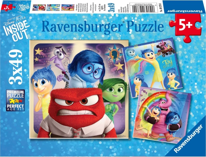 Puzzle Ravensburger Întors pe dos 2: Emoții 3×49 piese