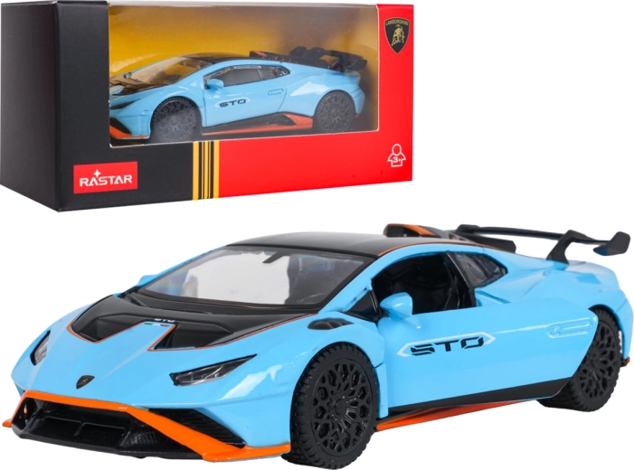 Model metalic Lamborghini Huracán STO RASTAR la scara 1:43, albastru