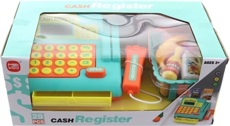 Casă de marcat pentru copii pe baterii cu accesorii - 1 bucată