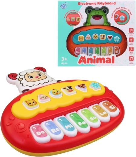 Pian pentru copii cu motiv de animăluț, pe baterii