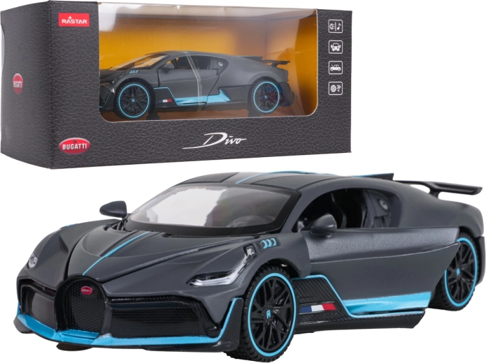 Model metalic Bugatti Divo la scara 1:32, gri RASTAR