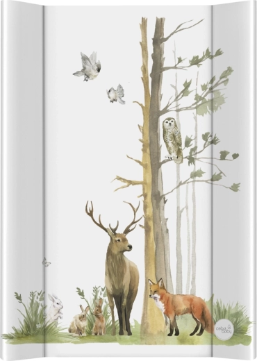 Ceba Baby saltea de înfășat moale cu margini laterale Basic Woodland 50 × 70 cm
