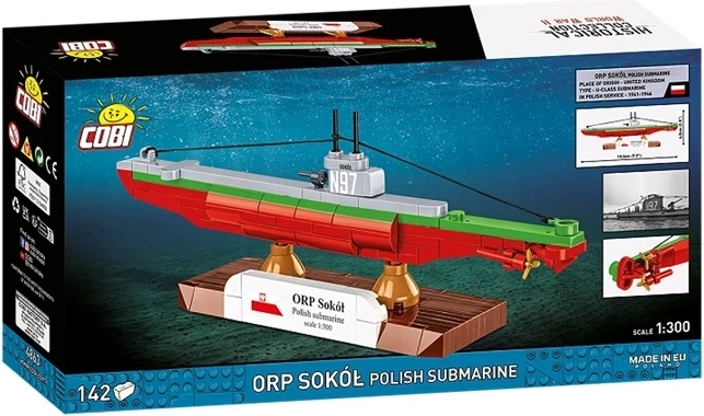 Cobi WWII ORP Sokół submarin polonez 1:300