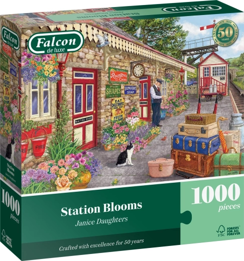 Puzzle Falcon „Flori la gara feroviară” 1000 de piese