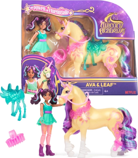 Figurine Unicorn Academy Ava și Leaf cu accesorii