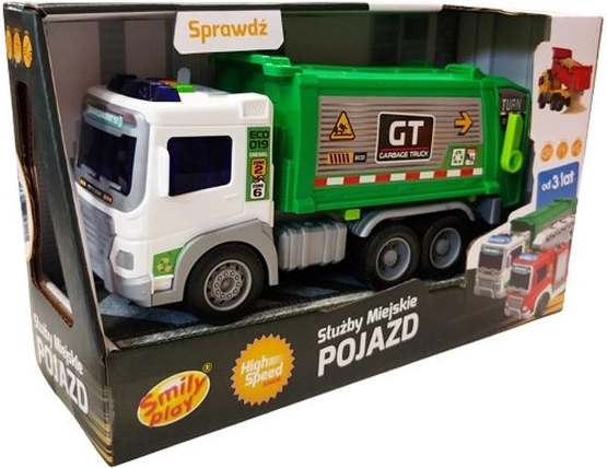 SmilyPlay autoutilitară municipală de salubritate 1:16 cu lumini și sunete