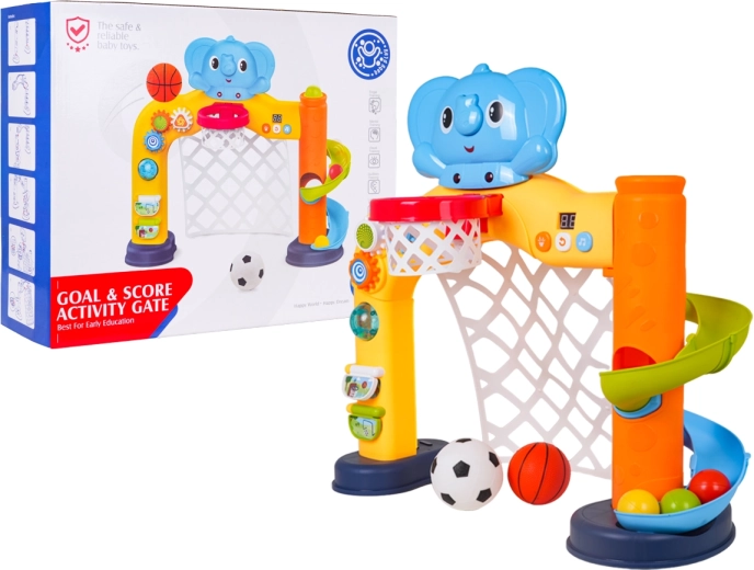 Poartă interactivă multifuncțională cu elefănțel - 1 bucată