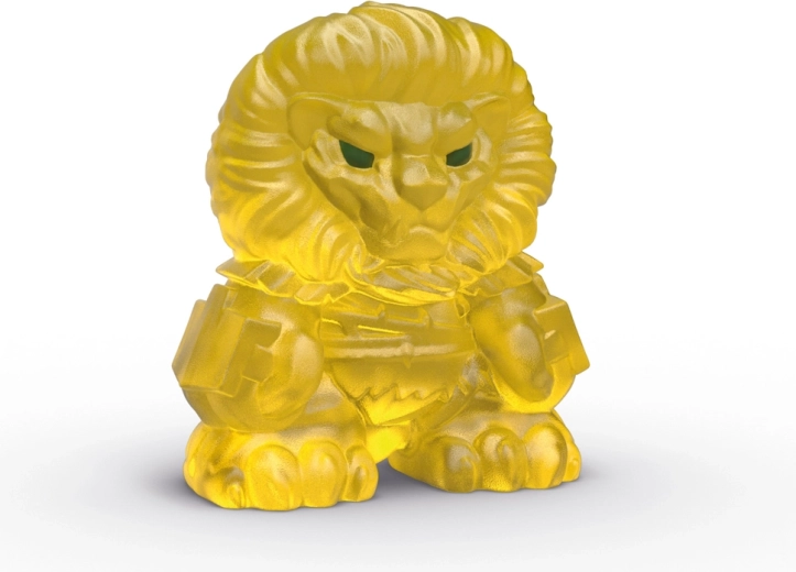 Mini figurină transparentă cu coamă de leu