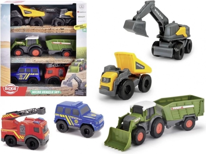Dickie toys city micro set de vehicule 6 buc.