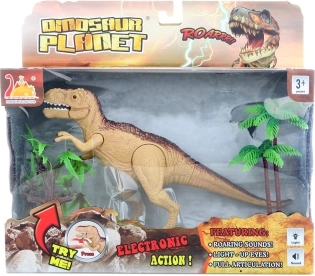 Dinozaur interactiv T‑Rex cu sunete și lumină