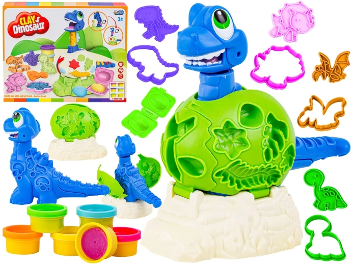 Set creativ cu plastilină: dinozaur care eclozează