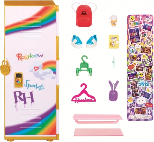 Dulăpior școlar RAINBOW HIGH Style Locker cu accesorii