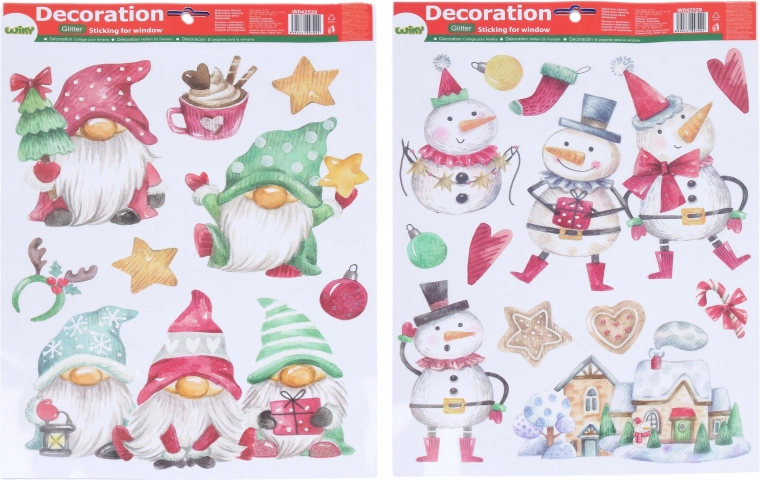 Decorațiuni pentru fereastră Mix Crăciun 41 × 29 cm