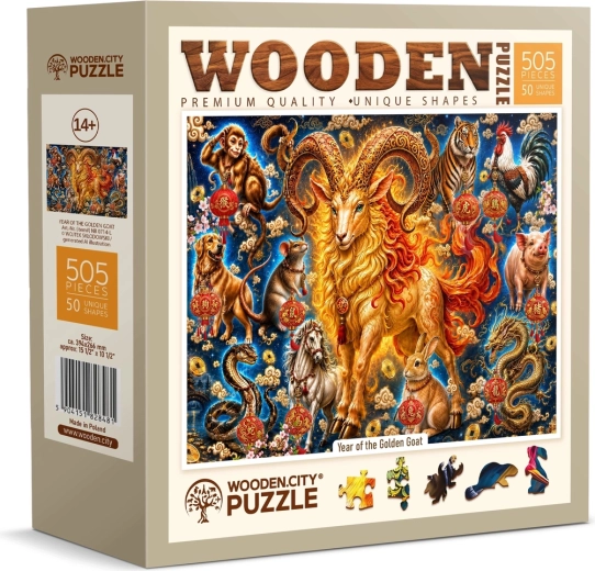 WOODEN CITY puzzle din lemn Anul Caprei de Aur, 505 de piese