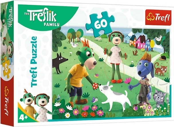 Puzzle Trefliki Zi veselă, 60 de piese