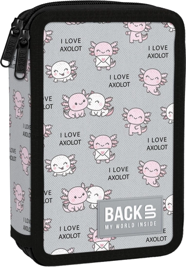 Penar școlar cu două etaje, echipat, BackUP Axolot Love