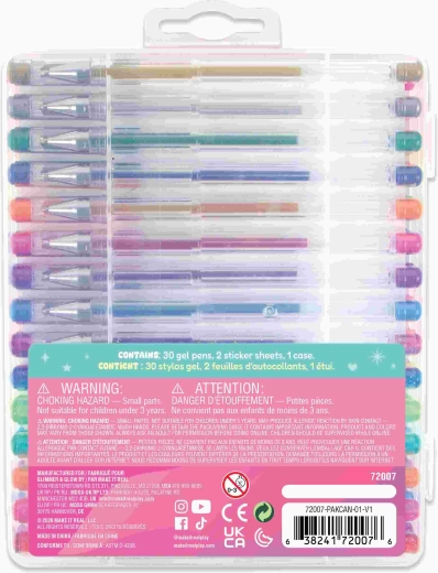 30 de pixuri cu gel pentru scriere și colorare cursivă