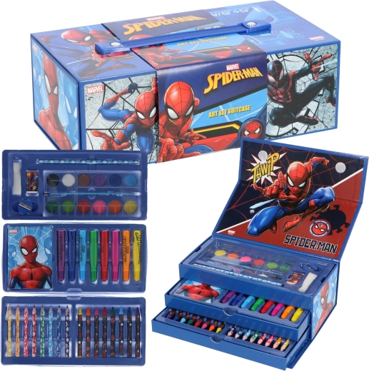 Trusă de desen într-o valiză cu set de artă Spider-Man