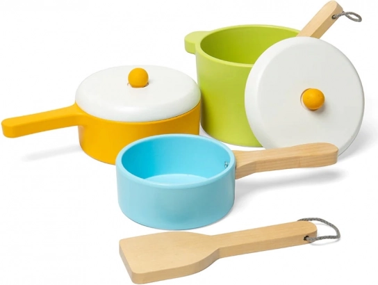 Set de vase de bucătărie pentru copii Bigjigs Toys