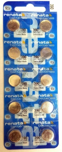 Renata 390 baterie pentru ceas 1,55 V, 60 mAh, pachet 10 buc