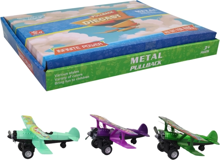 Avion metalic în display box