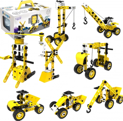Woopie Vehicule de Construcție 8în1 Set Constructiv Cărămizi