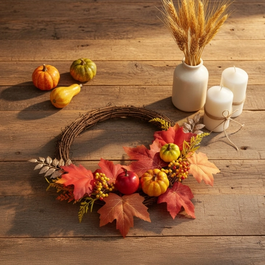 Coroană decorativă de toamnă 35 cm