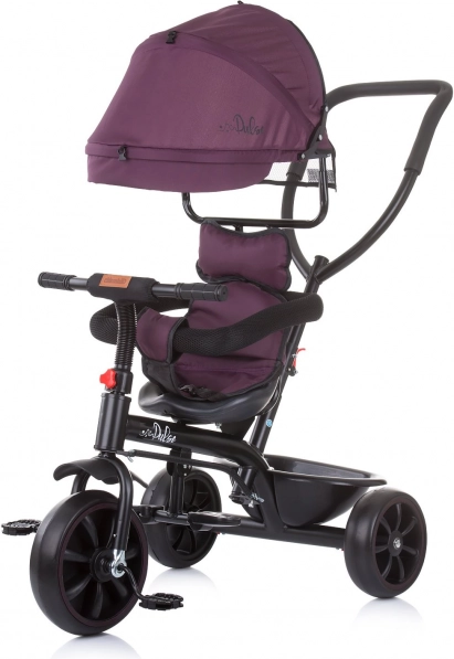 Tricicletă cu copertină 2‑în‑1 – Liliac