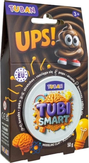Plastilină Tubi Smart maro cu sclipici 50 g
