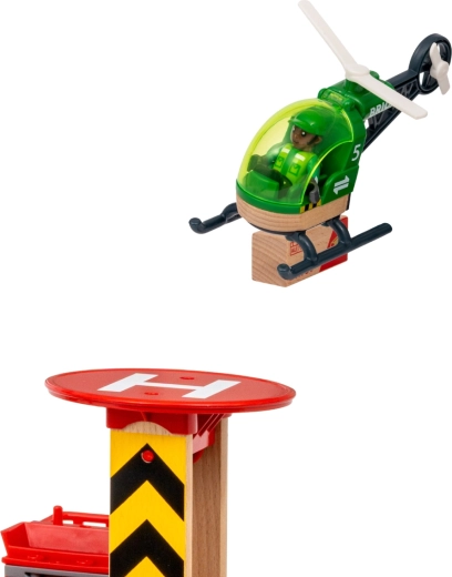 Heliport cu elicopter pentru transport rapid