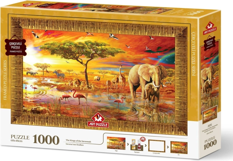 Art Puzzle puzzle cu ramă și lipici 3‑în‑1 1000 piese – Regii